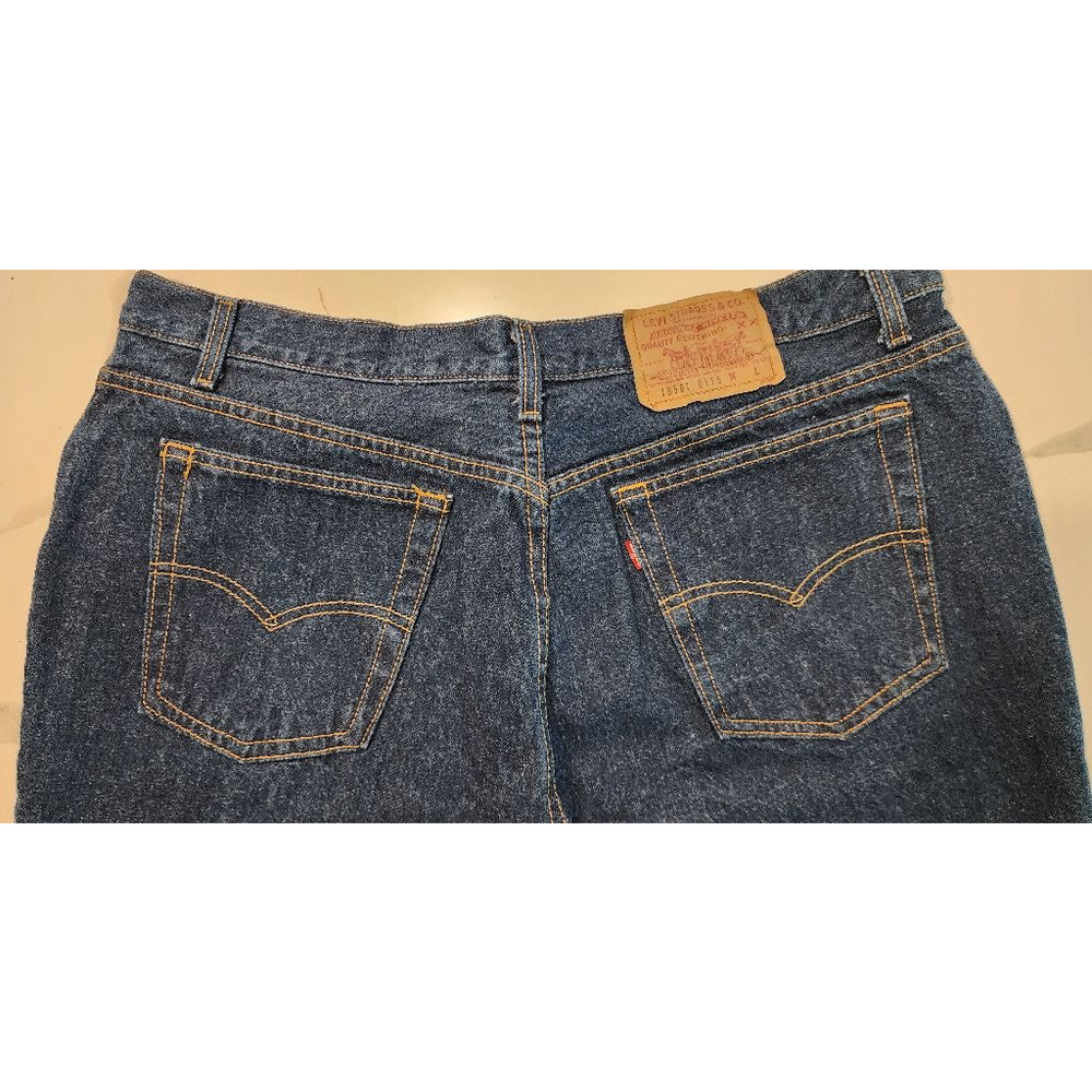 Vintage Levi's Button Fly High Waist Jeans Made USA 501 Style Selvedge Denim 24 - Picture 4 of 12